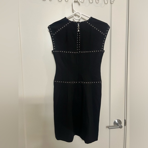 Nanette Lepore Black Studded Trampoline Sheathe Dress size 0 - Picture 4 of 8